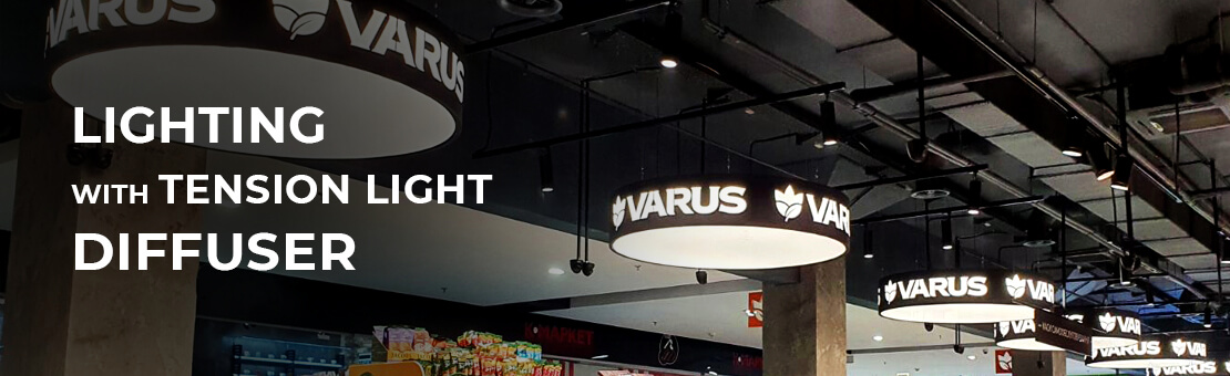 Lighting with tension light diffuser to Buy, Ukraine.